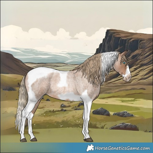 Horse Color:Liver Red Roan Pearl Splash Tobiano Frame