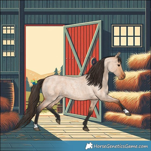 Horse Color:Bay Roan Dun 