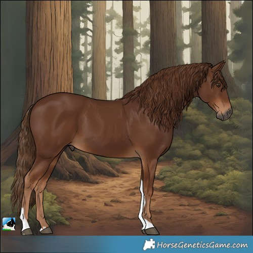 Horse Color:Gray Chestnut Tobiano