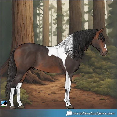 Horse Color:Bay Tobiano 