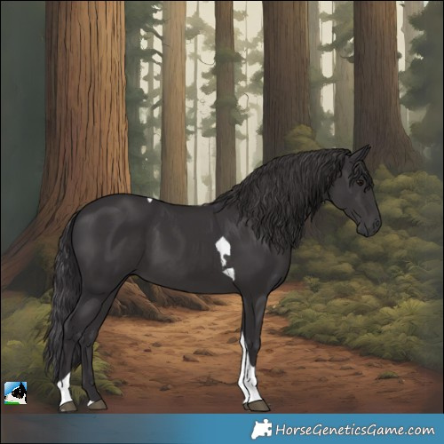 Horse Color:Smoky Black Tobiano
