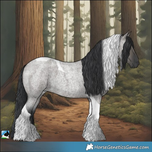 Horse Color:Grullo Roan Tobiano