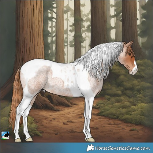 Horse Color:Red Roan Tobiano 