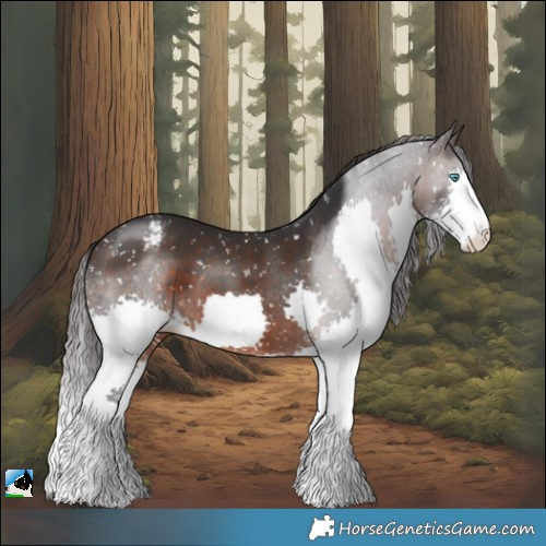Horse Color:Brown Splash Snowflake Varnish