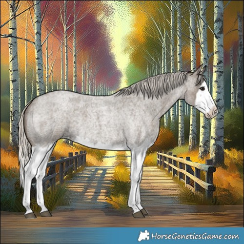 Horse Color:Silver Smoky Blue Roan Splash 