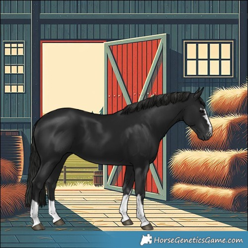Horse Color:Gray Black 