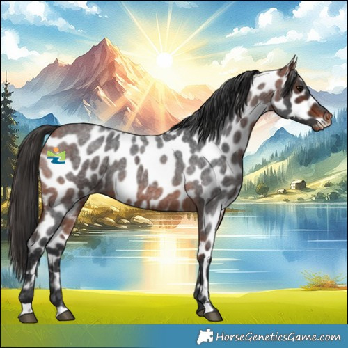 Horse Color:Bay Roan Leopard 