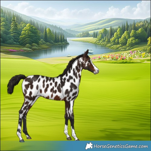 Horse Color:Gray Bay Splash Tobiano Appaloosa 