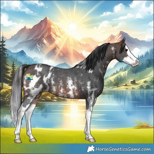 Horse Color:Brown Sabino Splash Skewed LP Spotted 