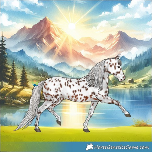 Horse Color:Silver Brown Sabino Leopard 