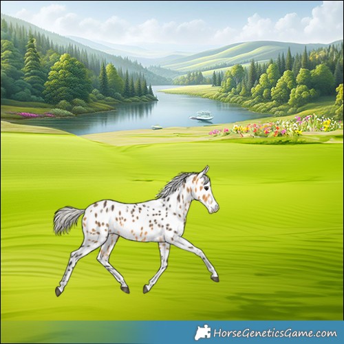 Horse Color:Powder White Silver Buckskin Sabino Splash Appaloosa
