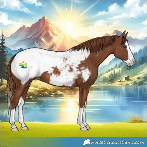 Horse Color:Chestnut Splash Snowcap