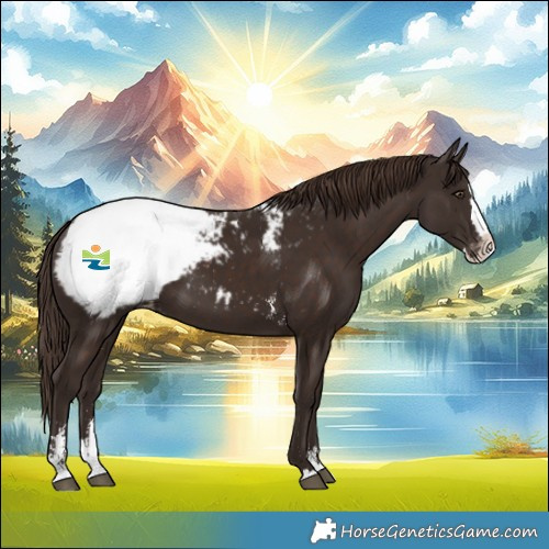 Horse Color:Liver Chestnut Sabino Splash Snowcap 
