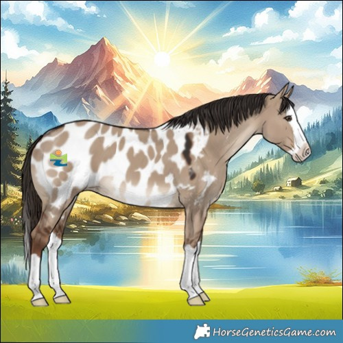 Horse Color:Liver Red Dun Splash Near Leopard 