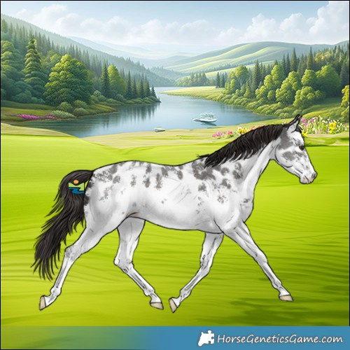 Horse Color:White Spotted Liver Chestnut Sabino Appaloosa 