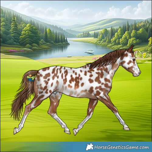 Horse Color:White Spotted Chestnut Near Leopard 