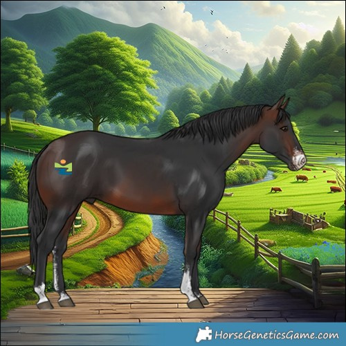 Horse Color:Brown Sabino 