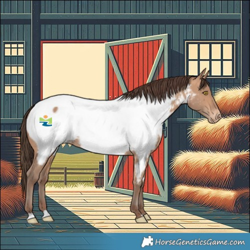 Horse Color:Amber Champagne Near Fewspot 