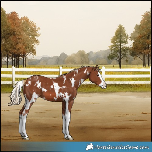 Horse Color:White Spotted Chestnut Splash Appaloosa 