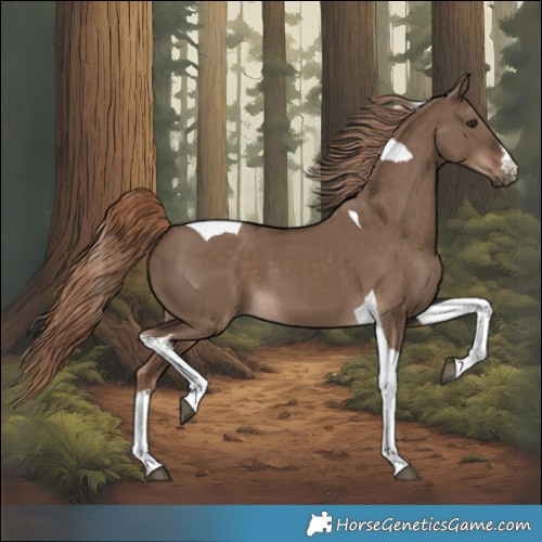 Horse Color:White Spotted Liver Red Dun Tobiano 