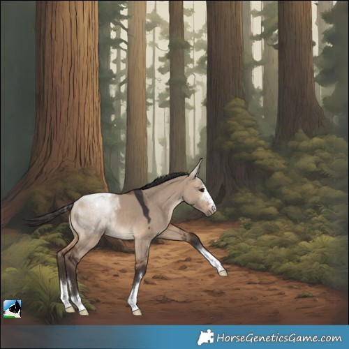 Horse Color:Bay Dun Appaloosa Rabicano 