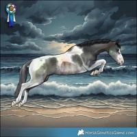 Horse Color:Brown Tobiano Rabicano
