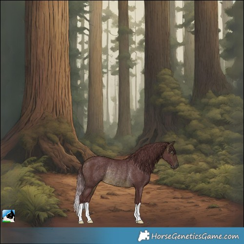 Horse Color:Chocolate Buckskin Mushroom Rabicano