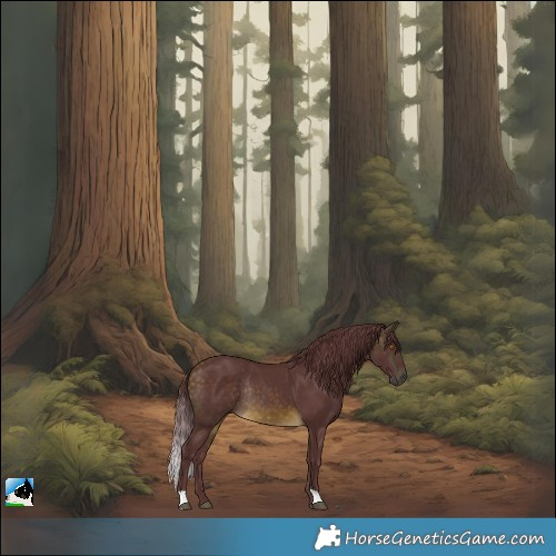 Horse Color:Chocolate Buckskin Mushroom Rabicano
