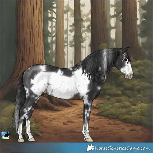 Horse Color:White Spotted Brown Frame Rabicano