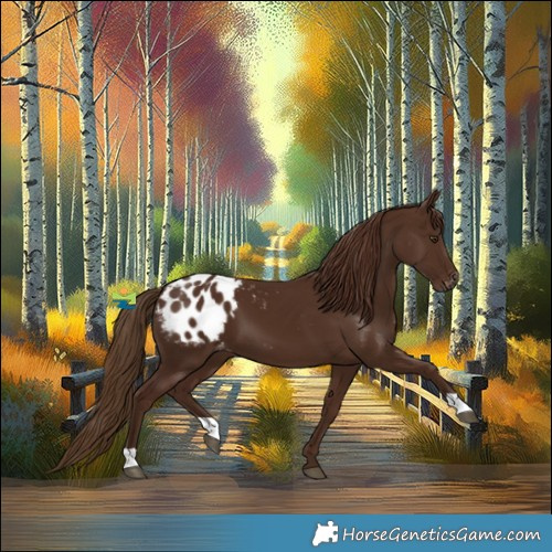 Horse Color:Gray Chestnut Appaloosa