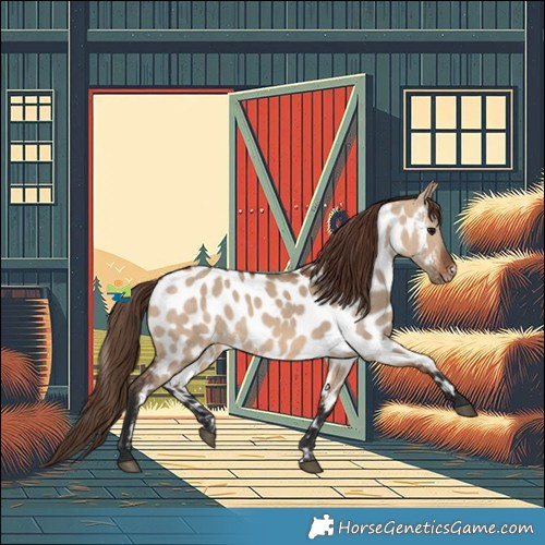 Horse Color:Bay Dun Near Leopard