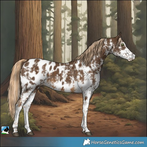 Horse Color:Pseudo Chocolate Palomino Sabino Blanket