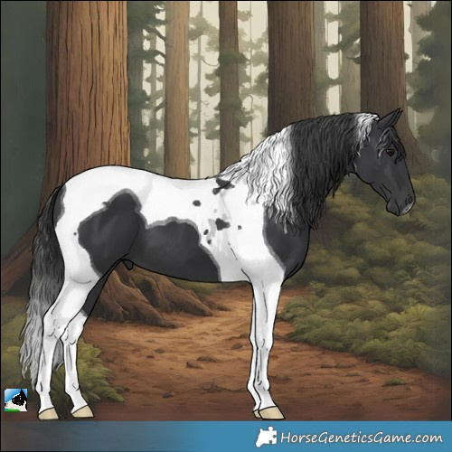 Horse Color:Black Tobiano 