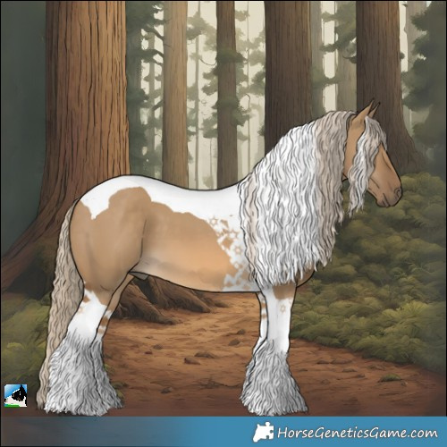 Horse Color:Chocolate Palomino Dun Tobiano