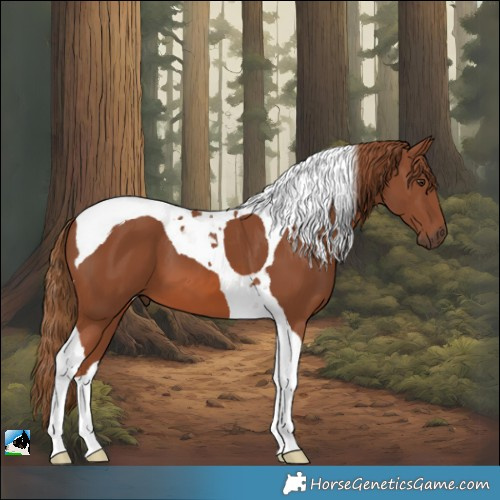 Horse Color:Chestnut Tobiano