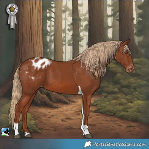 Horse Color:Chestnut Tobiano Appaloosa