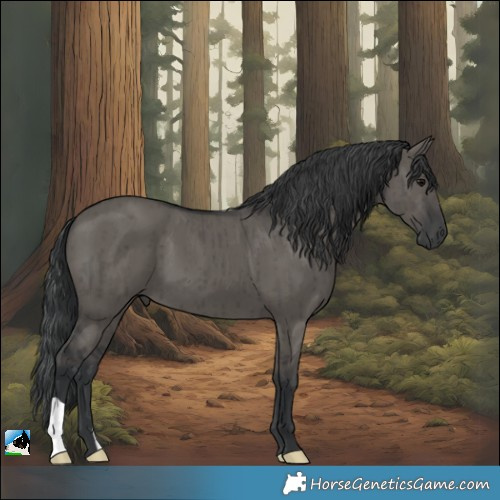 Horse Color:Grullo Brindle 