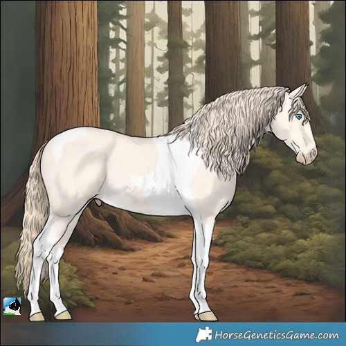 Horse Color:Perlino Dun Tobiano