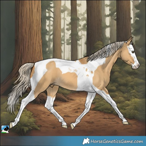 Horse Color:Palomino Dun Splash Tobiano
