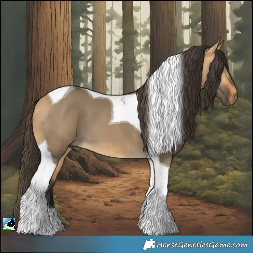 Horse Color:Buckskin Dun Tobiano