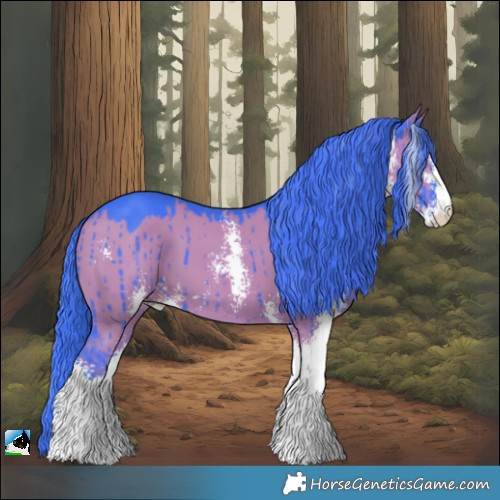 Horse Color:Watercolor Grullo Sabino Brindle