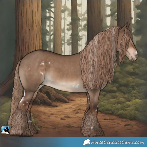 Horse Color:White Spotted Liver Red Dun