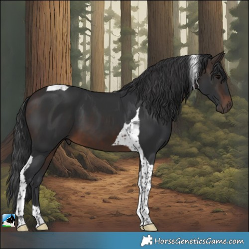 Horse Color:Brown Tobiano
