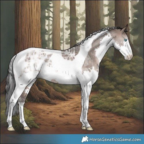 Horse Color:Brown Ice Dun Splash Tobiano
