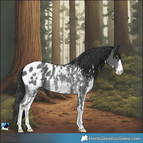 Horse Color:Black Sabino Blanket Rabicano