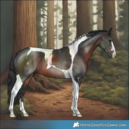 Horse Color:Brown Tobiano 