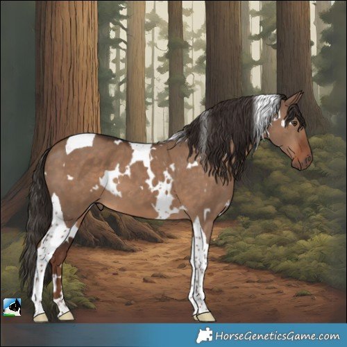 Horse Color:White Spotted Liver Red Dun Tobiano