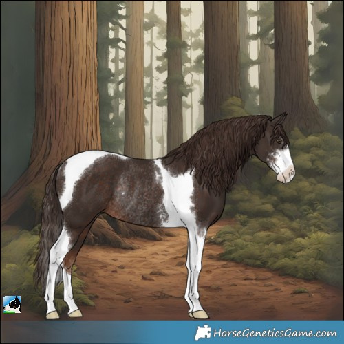 Horse Color:Liver Chestnut Sabino Tobiano Rabicano 