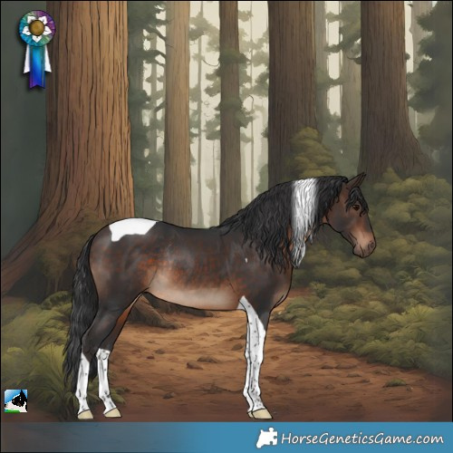 Horse Color:Bay Tobiano Rabicano 