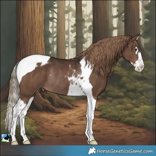 Horse Color:Liver Chestnut Splash Tobiano Appaloosa Rabicano